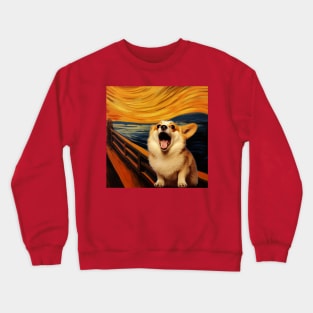 Edvard Munch - Corgi Scream Crewneck Sweatshirt